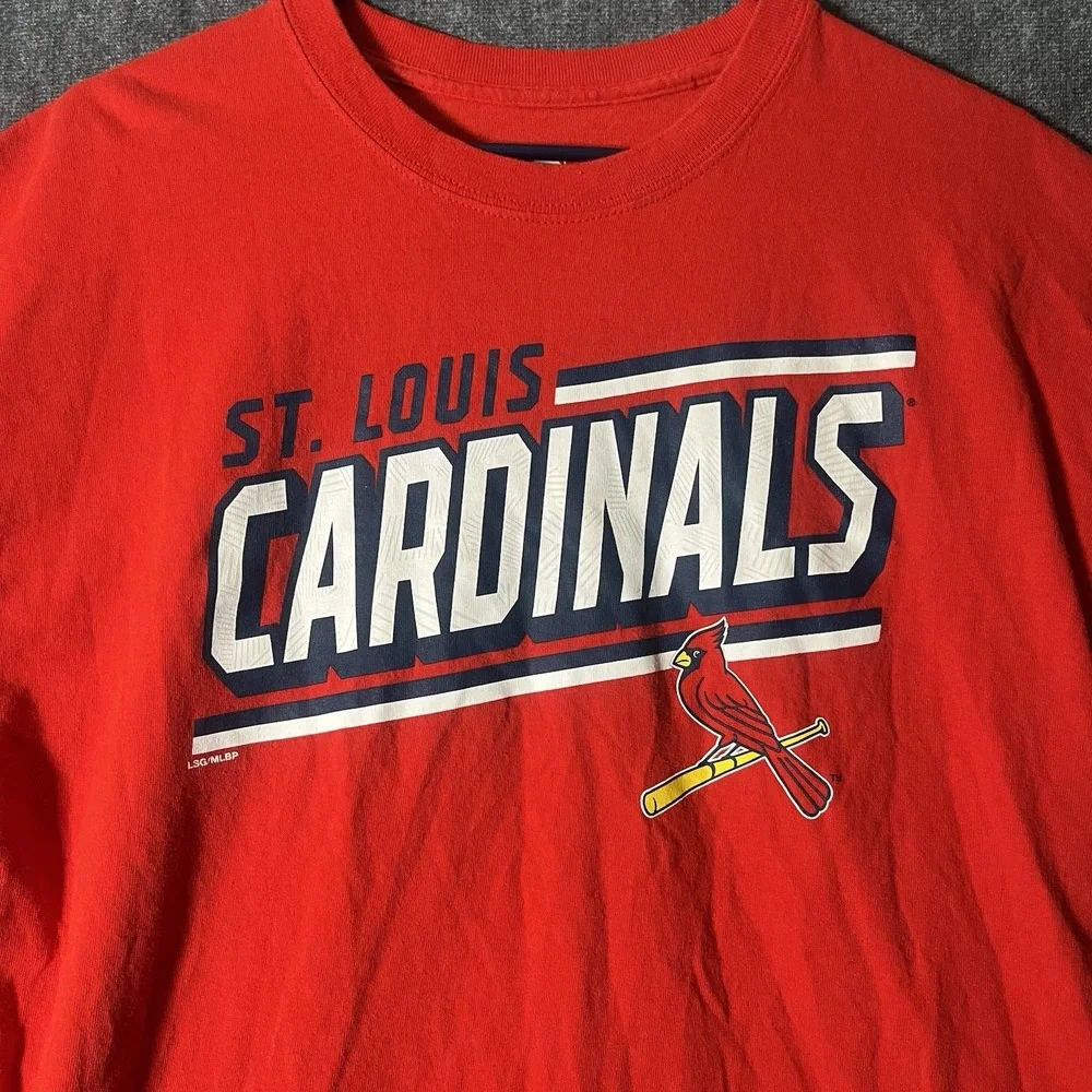 St Louis Cardinals Shirt Mens Large Red Short Sleeve MLB Genuine Merchandise Tee